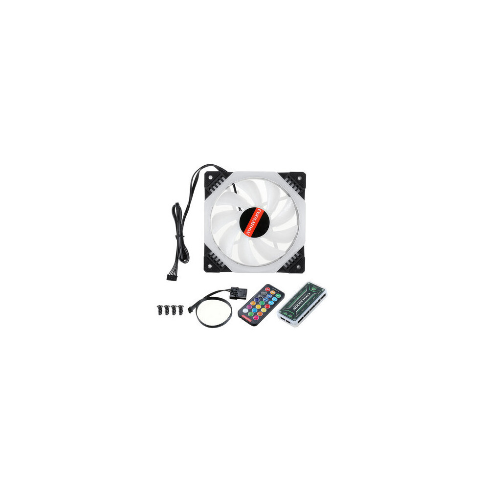 Computer Pc Cooler Cooling Fan Rgb Led Multicolor-Mode 12Cm Quiet Chassis Fan 1Xrgb Cooling Fans 4151093622146