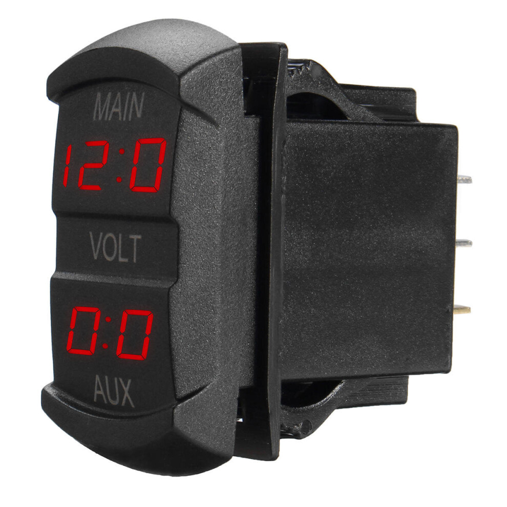 Led Dual Voltmeter Voltage Gauge Digital Panel Dashboard Car Boat Marine Color Red 5202984958642