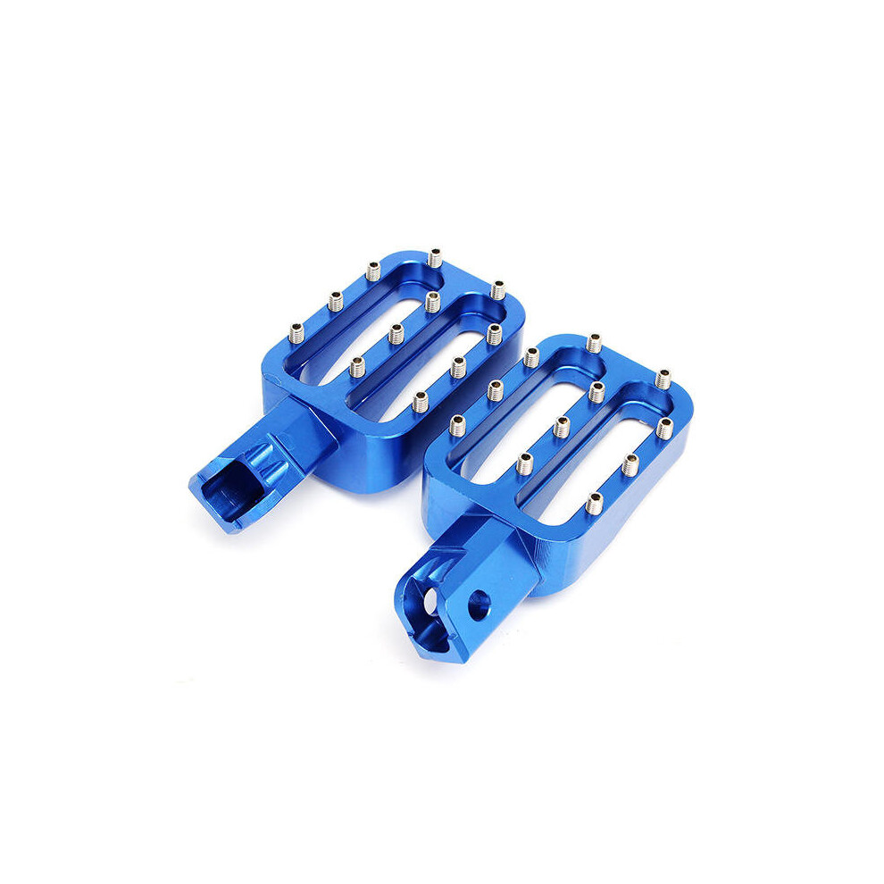 Bike Foot Pegs Motorcycle Pedals Treadles Footrest Foot Peg Universal Aluminum Alloy Color Blue 4191026513714