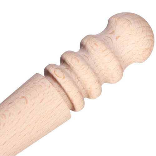 5Pcs Multi-size Round Wood Edge Slicker Leather Burnisher DIY Leather Craft Tool 2