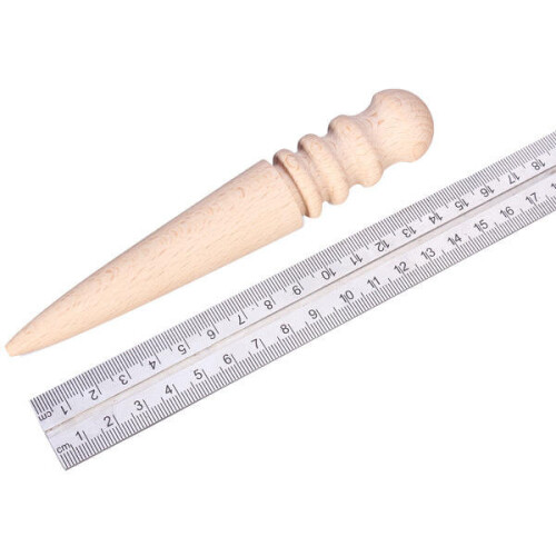 5Pcs Multi-size Round Wood Edge Slicker Leather Burnisher DIY Leather Craft Tool 1