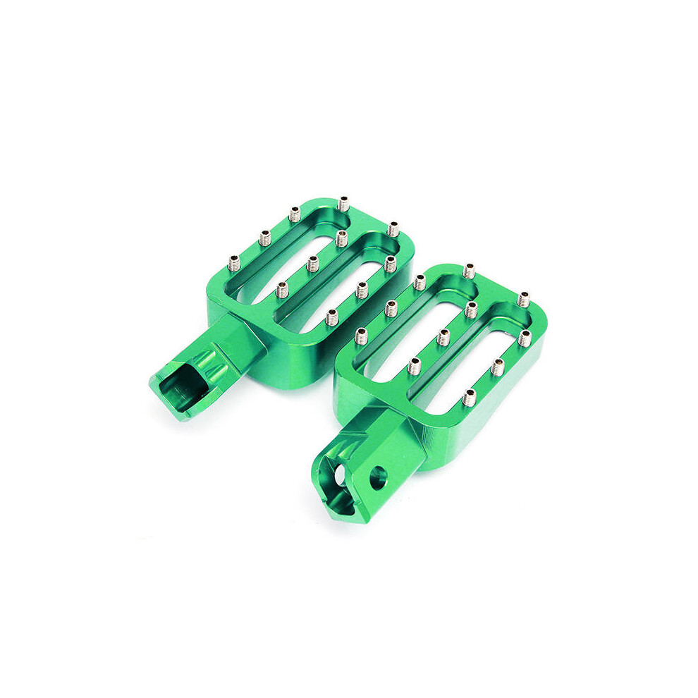 Bike Foot Pegs Motorcycle Pedals Treadles Footrest Foot Peg Universal Aluminum Alloy Color Green 4191026513721