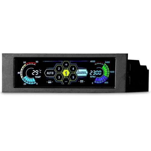 5.25 inch LCD Front Panel CPU Cooling Fan Speed Controller Temperature Monitor PC Drive Bay
