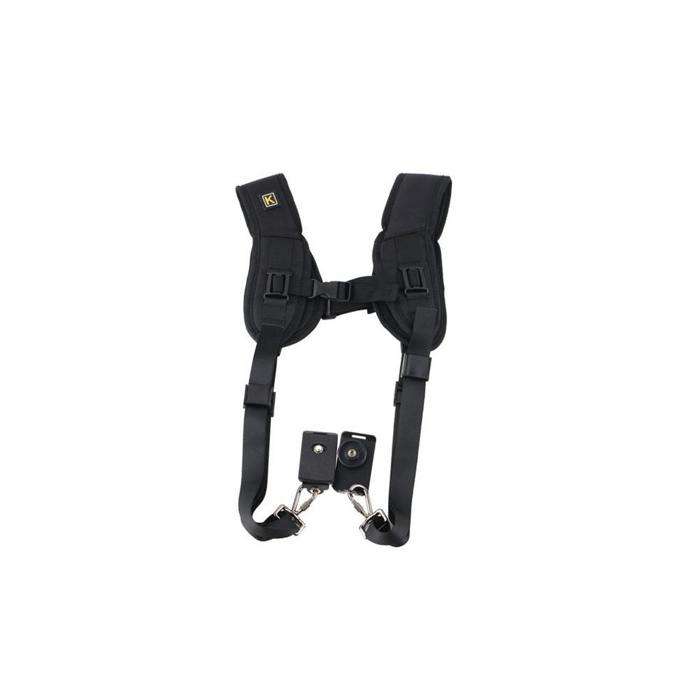 Double Shoulder Neck Strap With Sling Belt For Digital Slr Dslr Camera 4151093601318
