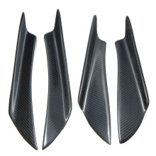 1Set Universal Carbon Fiber Front Bumper Canards Splitters