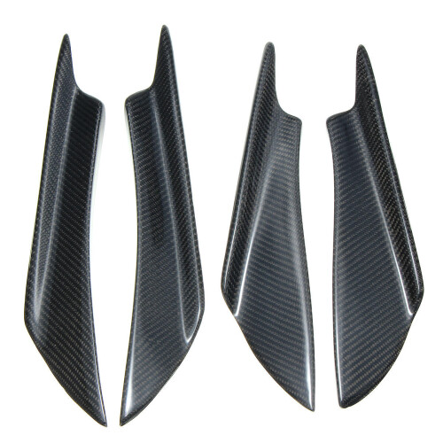 1Set Universal Carbon Fiber Front Bumper Canards Splitters