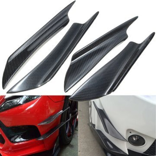1Set Universal Carbon Fiber Front Bumper Canards Splitters 2