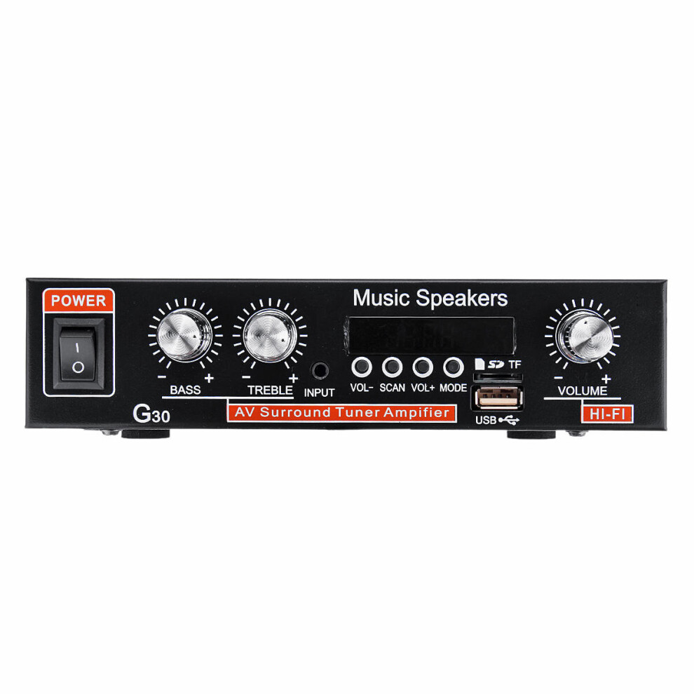Mini 2Ch Hifi Digital Audio Stereo Car Home Amplifier Bass Bluetooth Fm Radio 4191026516326