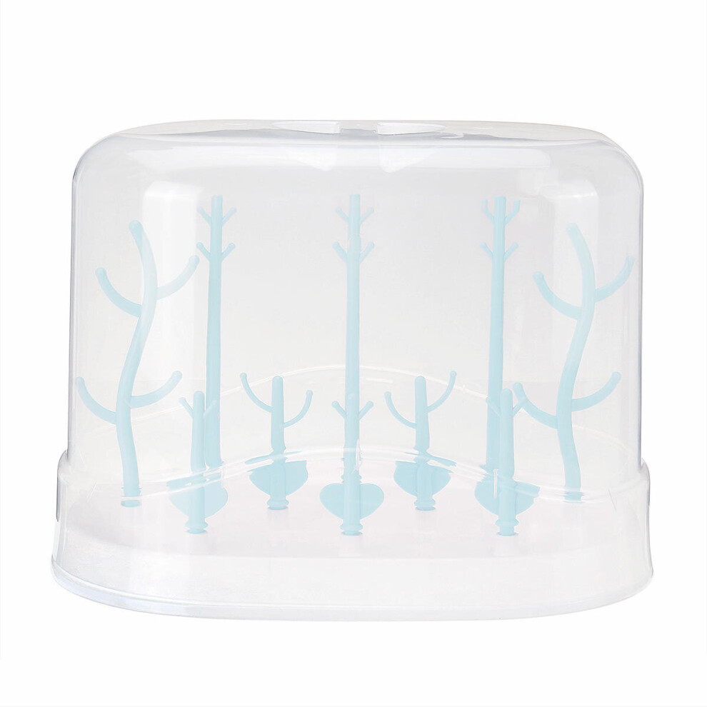 Portable Infant Baby Bottles Drying Rack Bottle Holder Tree Shape Kitchen Storage Rack BLUE COLOR