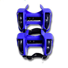 Mini Flashing Wheels Drifting Roller Skating Shoes Free Line Wheels BLUE