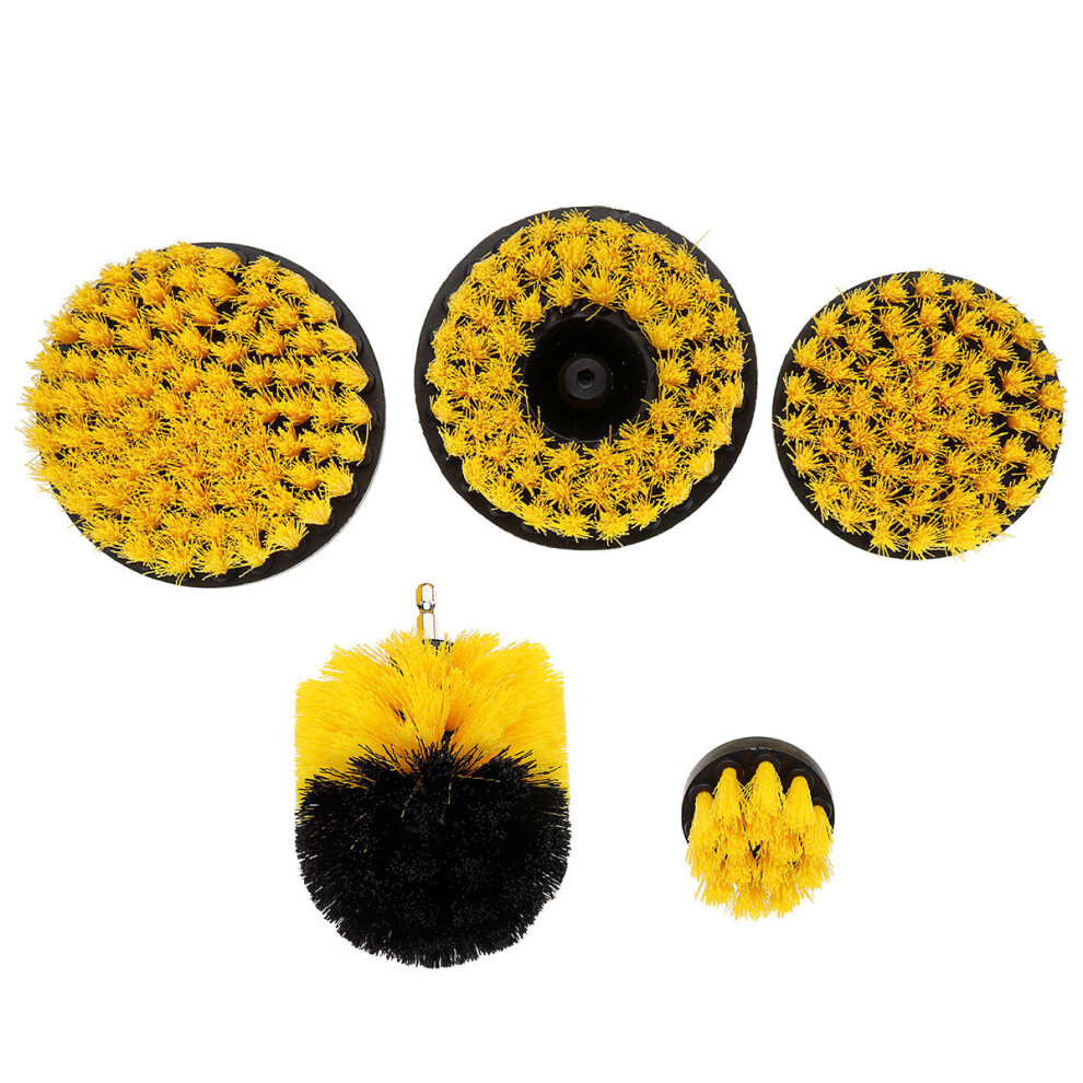 5pcs Electric Drill Brush Tile Grout Power Scrubber Cleaning Brush Tub Cleaner Combo Tool
