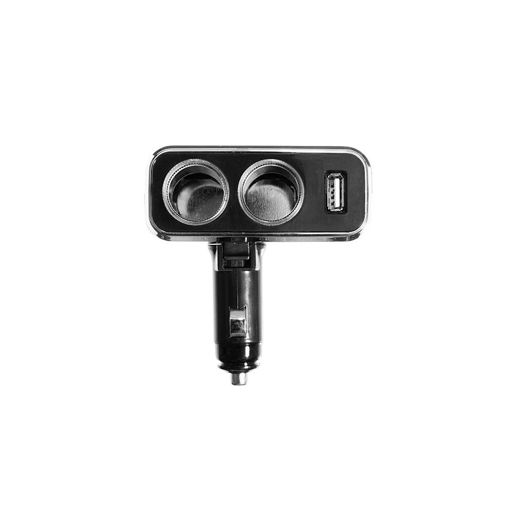2 Way Car Cigarette Lighter Socket With Usb 90 Degree Rotate 840079313362
