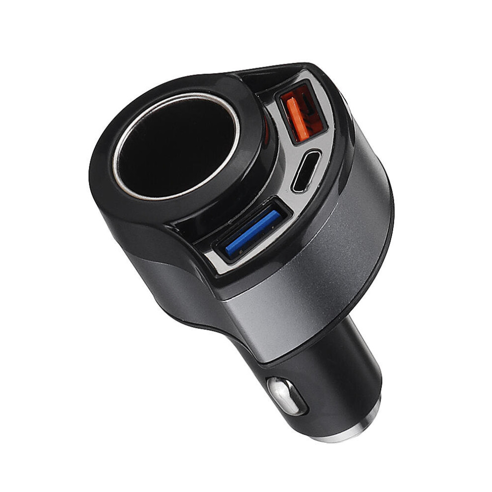 Type C Qc 3.0 Dual Usb Car Charger For Smartphone Tablet Black 4151093619443