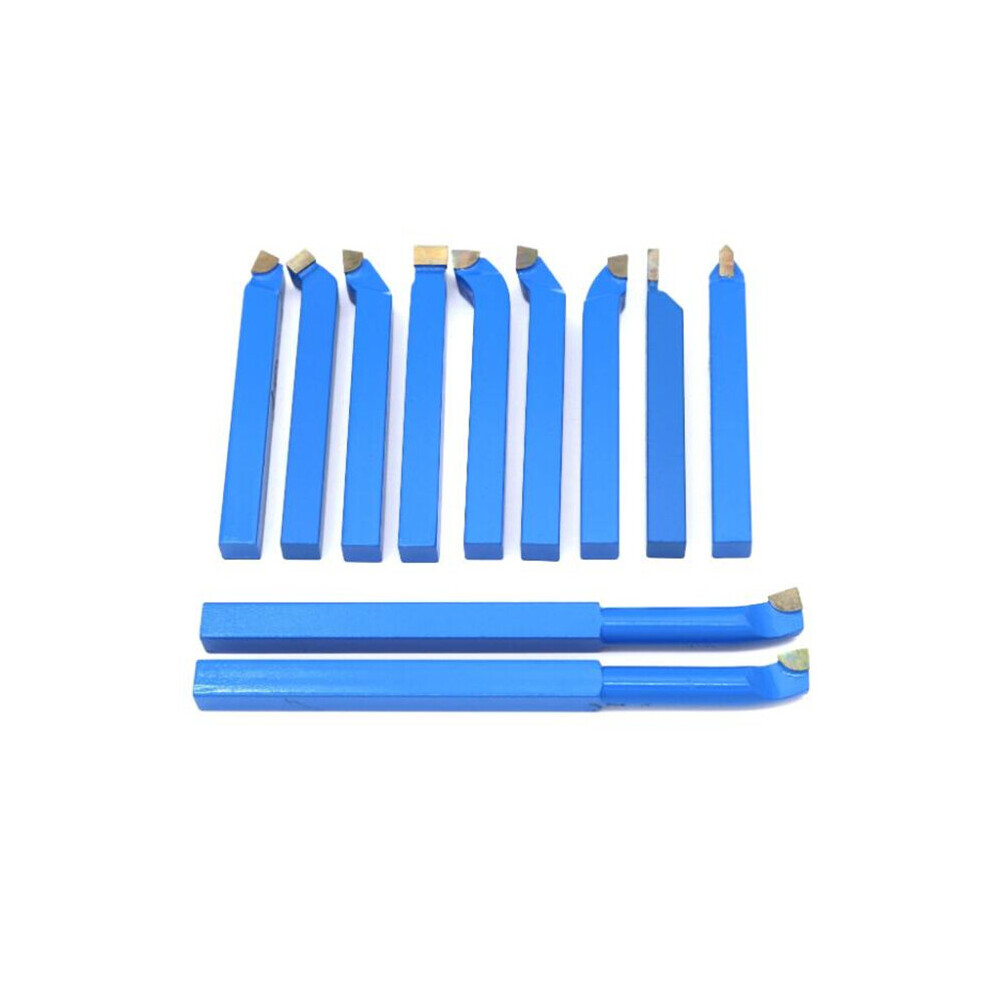 11Pcs Brazed Carbide Tipped Lathe Turning Tool Set Shank Mini Lathe Tool Bit Set 5202984984337