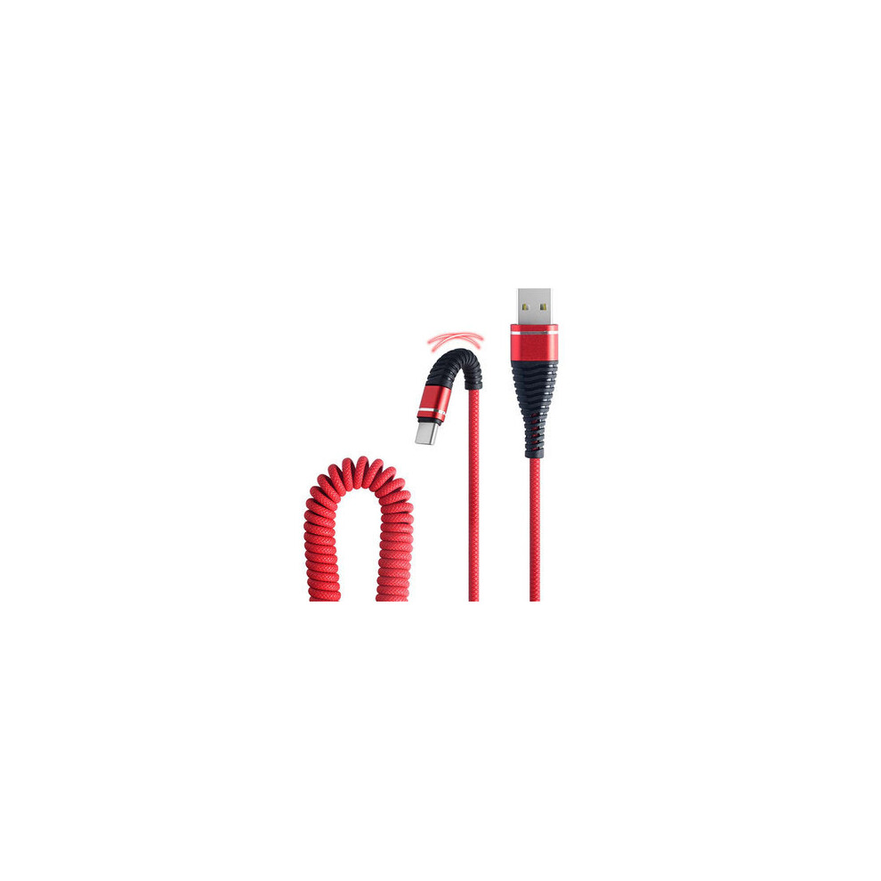 3Pcs 2.4A Spring Micro Usb Type C Fast Charging Data Cable For Huawei P30 Pro Mate 30 5G Xiaomi 9Pro Redmi K20 Pro K30 S10+ Note 10 5G 6901722527544