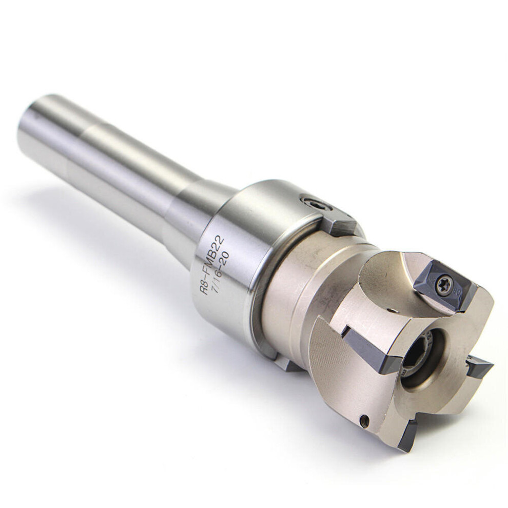 R8 Fmb22 Straight Shank Arbor 400R Face End Mill Cutter With 4Pcs Apmt1604 Carbide Inserts 840079347947