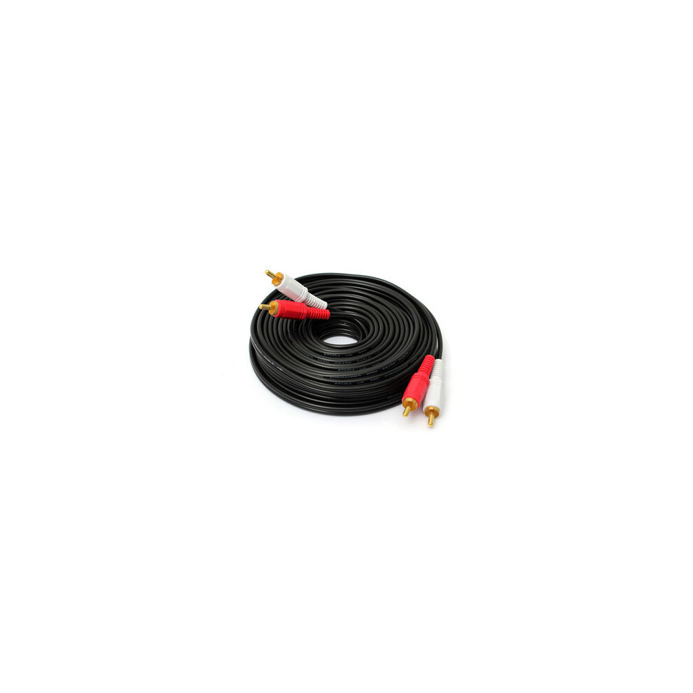 10M/ 33Ft Dual Rca To Rca Audio Video Av Cable For Hdtv Dvd Vcr Stereo 4151093684403
