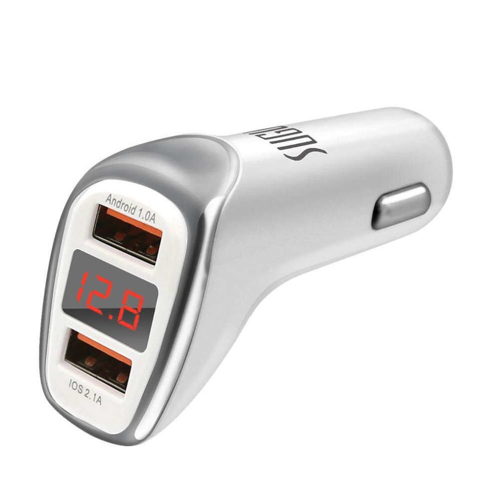 3.1A Digital Display Car Charger Dual Usb Intelligent Voltage Current 840079313720