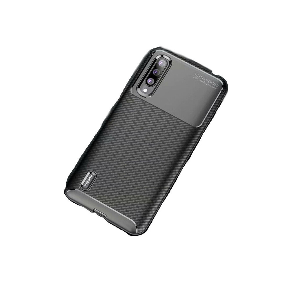 2Pc Luxury Carbon Fiber Shockproof Silicone Protective Case For Xiaomi Mi Cc9e 6441594703139