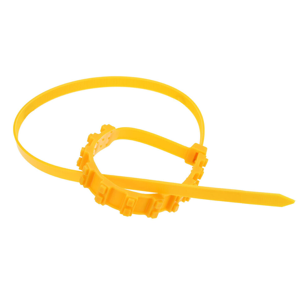 10Pcs Truck Car Winter Snow Anti-Skid Wheel Tire Chains Nylon Belt Yellow 5202984941606