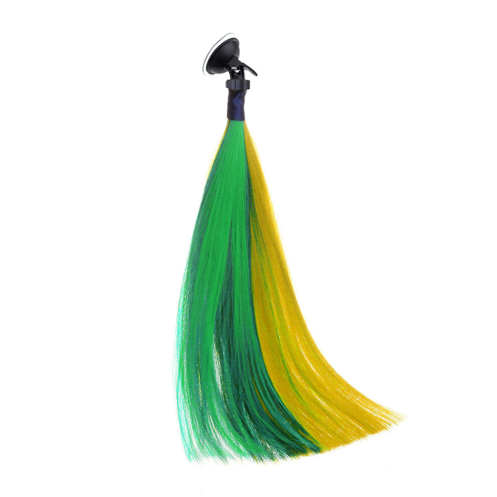 Punk Style Helmet Braids Motorcycle Bike Gradient Ramp Sucker Removable Pigtail Ponytail 840079317162