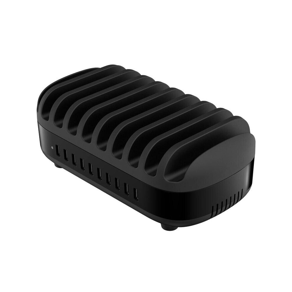 Duk-10P 120W 10 Ports Usb Smart Desktop Charging Station Usb Hub With Phone & Tablet Stand Black 4191026560961