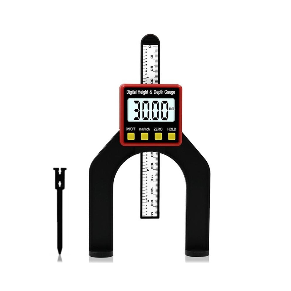 0-80Mm Lcd0.01mm Digital Height Depth Counting Depth Gauge Woodworking Depth Gauge Altimeter Woodworking Ruler Digital Caliper 6901722528695