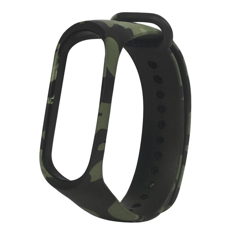 2 Pcs Camouflage Watch Strap Skin-Friendly Tpu Watch Band For Xiaomi Miband 3/4/5 Green 6441594711233