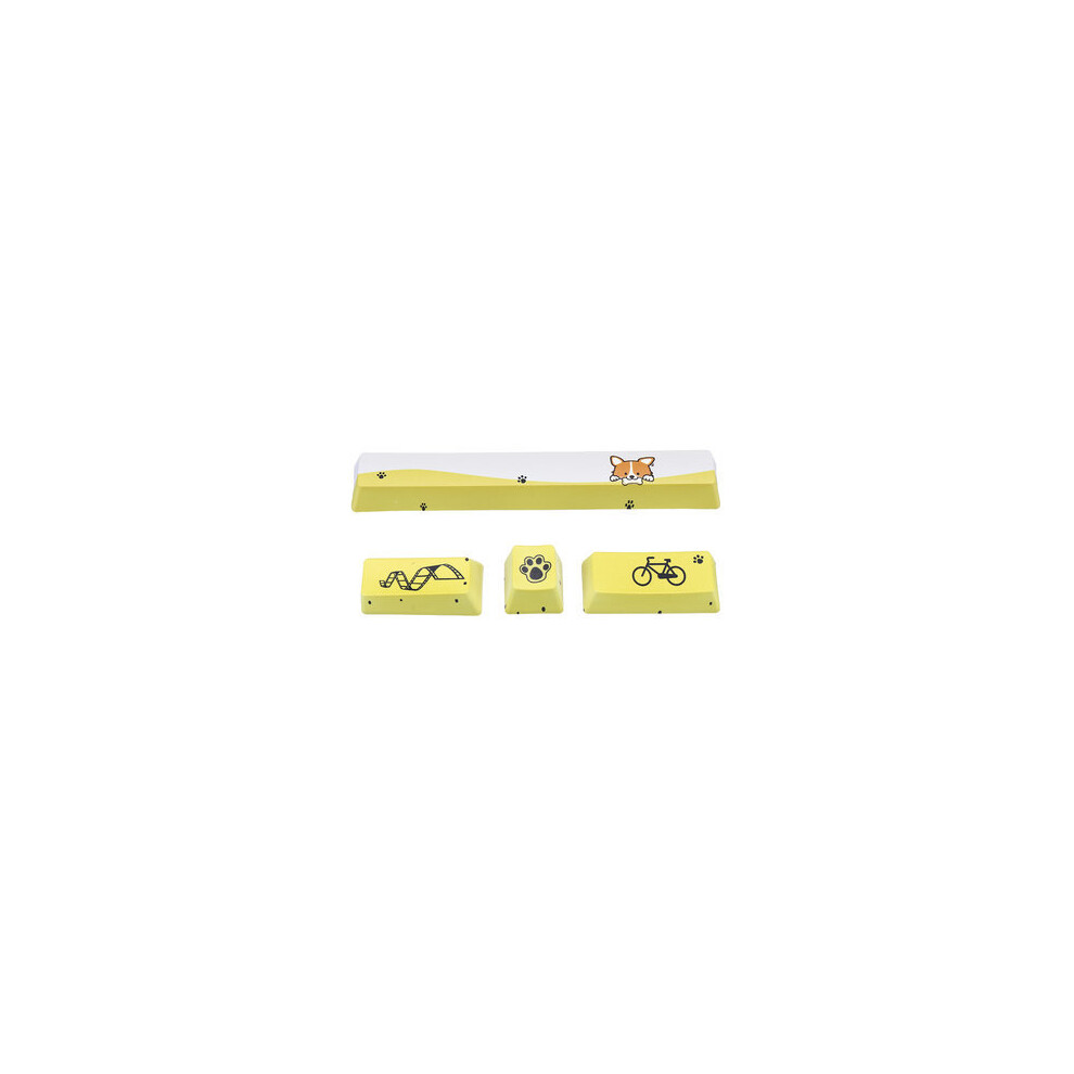 Dyesub Pbt Oem Profile Dog Shark2 Space Bar 6.25U Novelty Keycap + Esc Enter Keycaps Yellow 4191026561791