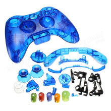 Transparency Plastic Shell for Xbox 360 Wireless Controller BLUE