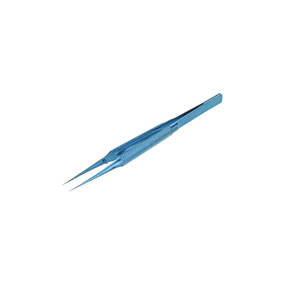 Blue Straight Head Titanium Alloy Tweezers Professional Maintenance Tools 0.15Mm Edge Precision Fingerprint Tweezers Apple Main Board Copper Wire