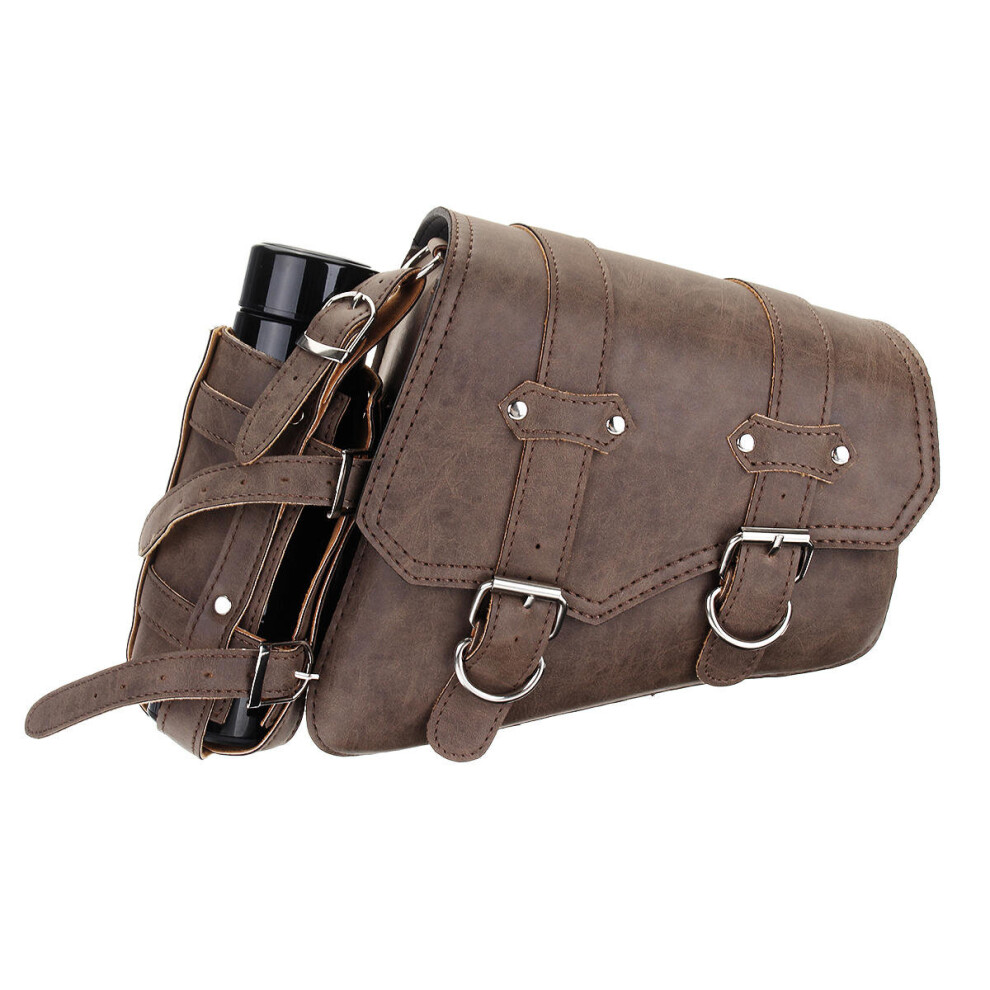 Pu Leather Vintage Pannier Saddlebags Motorcycle Storage Pouch Left/Right Side Left Position Type Color Brown 4191026504910
