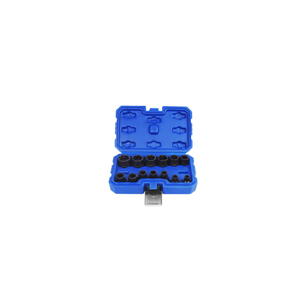 13Pcs Impact Damaged Bolt Nut Remover Extractor Socket Tool Set Bolt Nut Screw Removal Socket Wrench 8651922568400