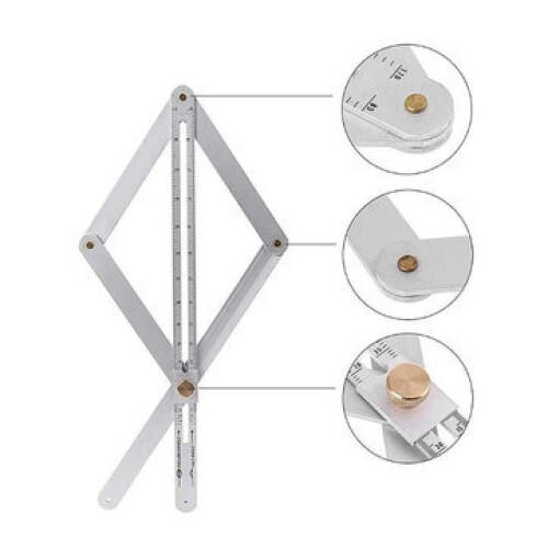 Aluminium Alloy Protractor Multi Angle Measurement Tool for Woodworking Flooring 1