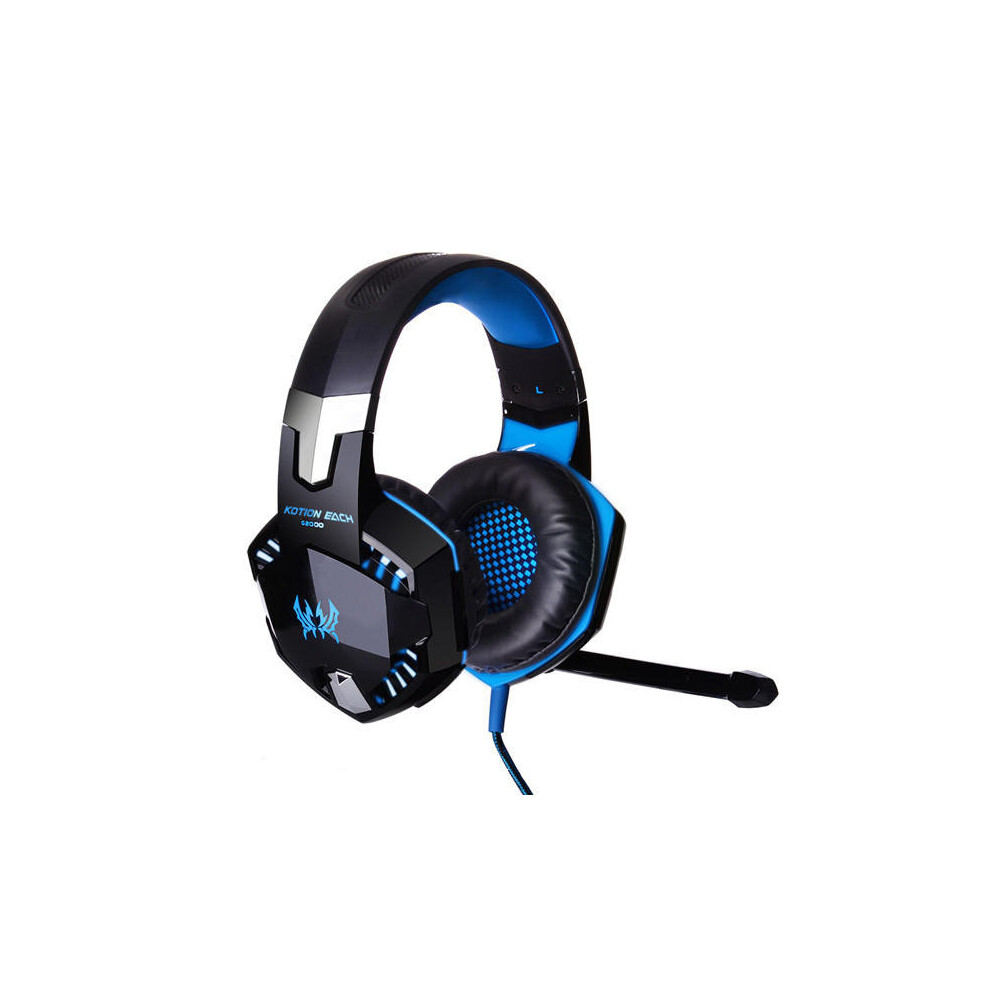 G2000 Over Ear Stereo Bass Gaming Headphone Headset Earphone Headbrand With Mic Led For Pc Game Light 7082497832428