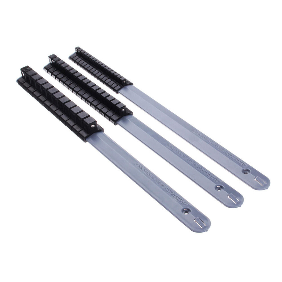 3Pcs 1/4 Inch 3/8 Inch 1/2 Inch Drive Socket Trays Holders Socket Organizer Rails Tools 840079079725