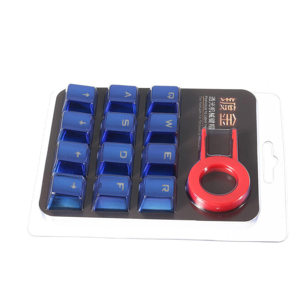 12Keys Pbt Backlit Keycap + Puller For Cherry Mx Switch Keyboard Blue Blue,Red 4151093618644