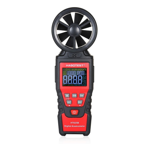 HT625B Digital Anemometer Handheld Wind Speed Meter Gauge for Measuring Wind Speed and Data Hold Function