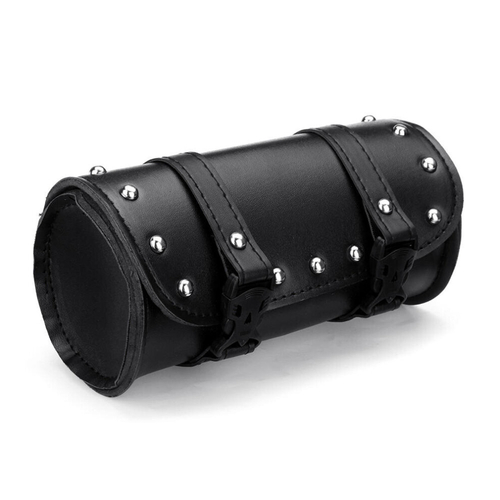 Motorcycle Front Fork Tool Saddlebags Pouch Luggage Leather For Harley Black 840079321053