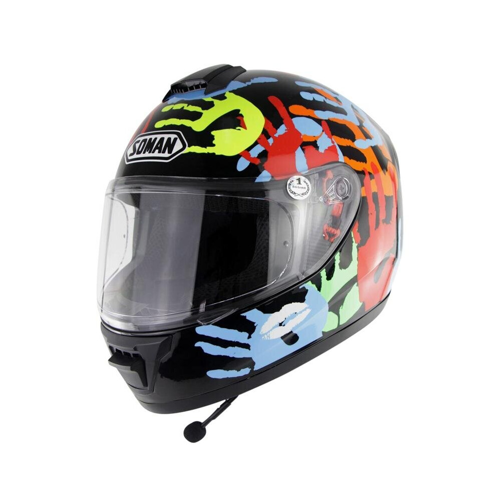 Sm962 Dot Motorcycle Helmet Full Face Motocross With Bluetooth Headset 01 Color M Size 4191026506358