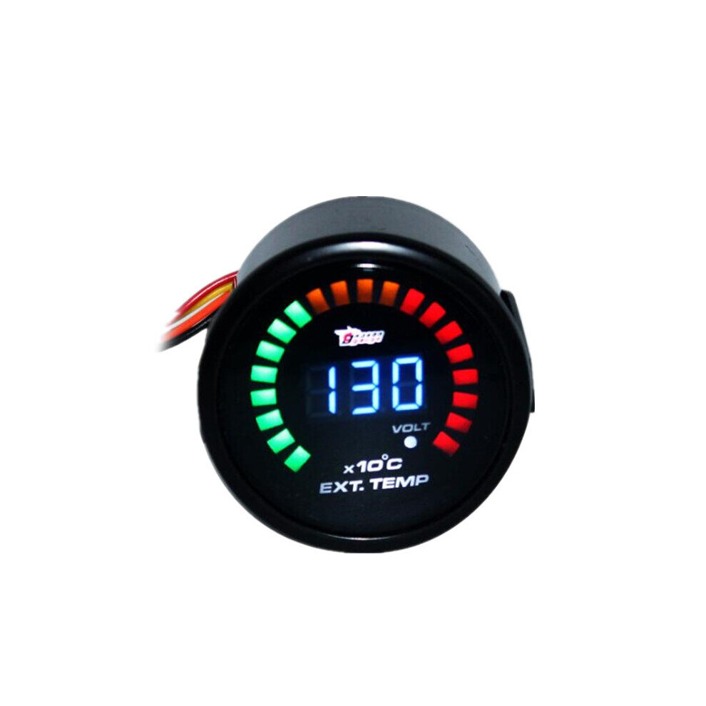 Auto Car Analog Led Digital Exhaust Gas Temp Temperature Egt Gauge Green/Yellow/Red 5202984934400