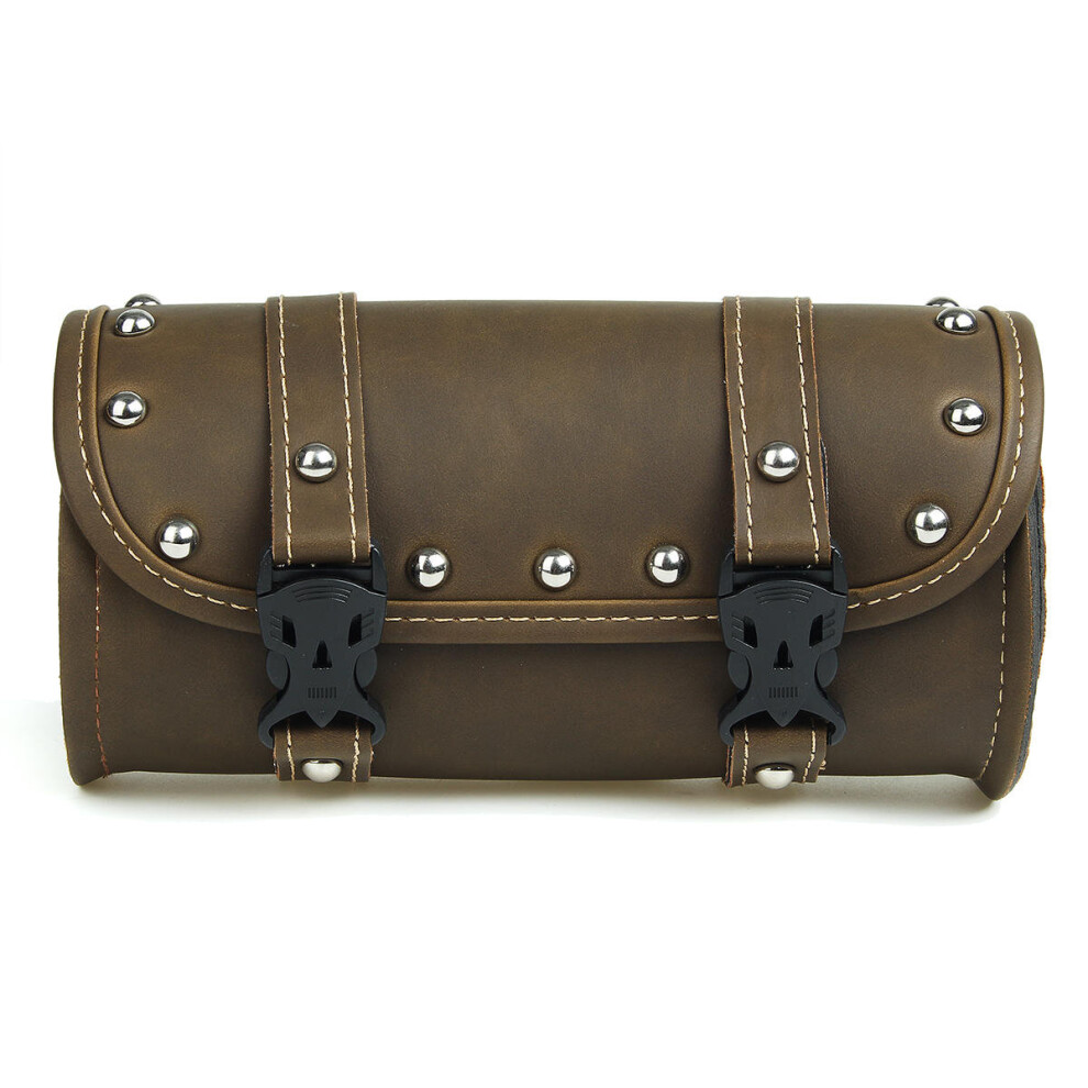 Motorcycle Front Fork Tool Bag Pouch Saddlebags Luggage Universal Pu Leather 5202984951810