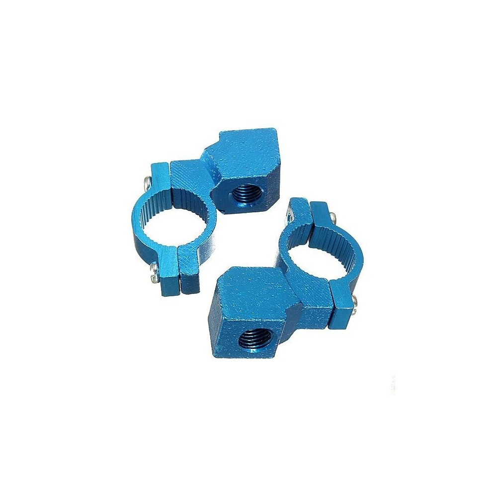 6Pcs Motorcycle Bicycle Bracket 22Mm Handlebar 10Mm Mirror Mount Holder Clamp Color Blue 840079325174