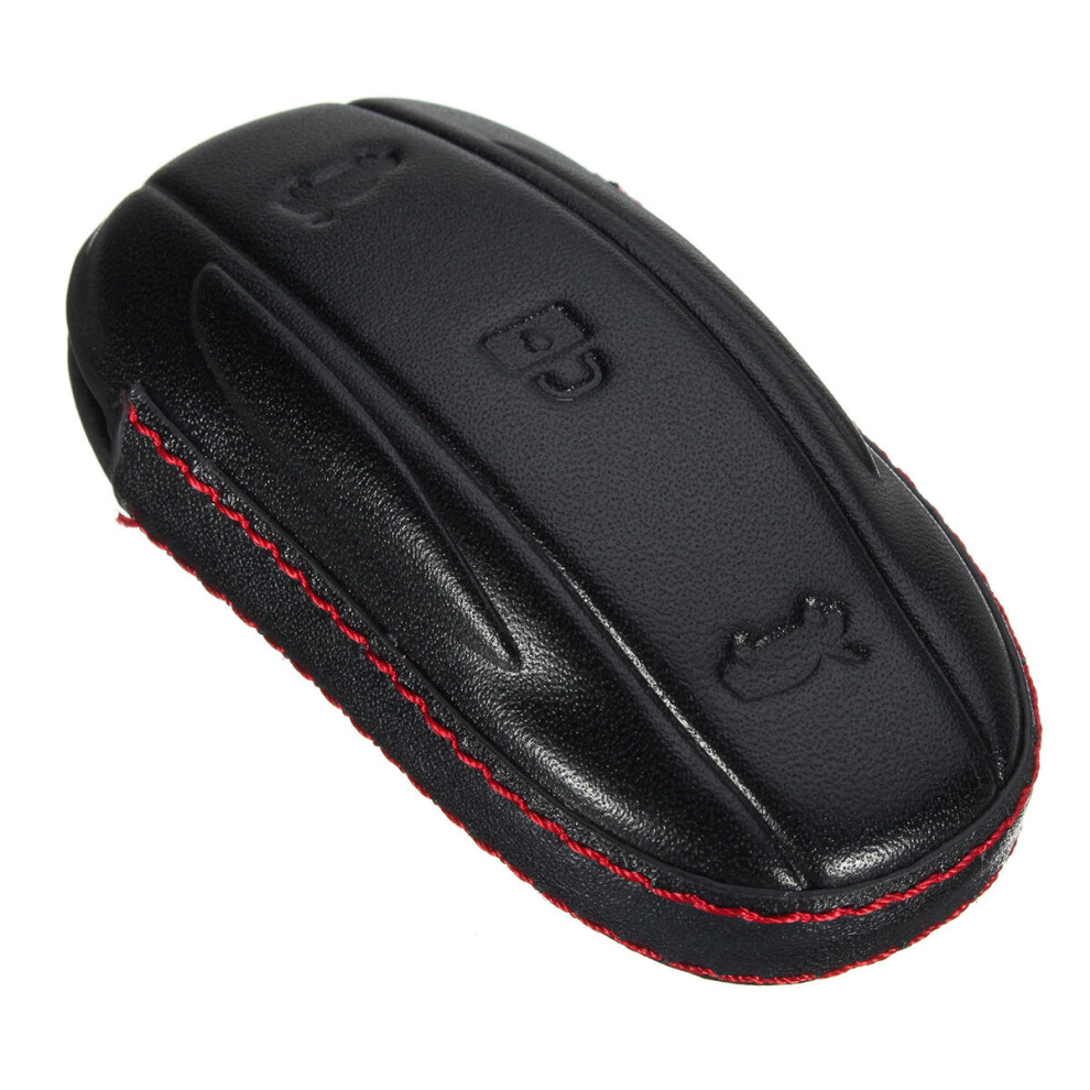 Button Remote Key Pu Leather Fob Case Cover Shell Holder For Tesla Model 3X 840079311061
