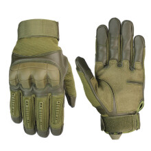 A Pair Touch Screen Military Tactical Airsoft Full Finger Gloves Hard Knuckle Outdoor ARMY-GREEN COLOUR