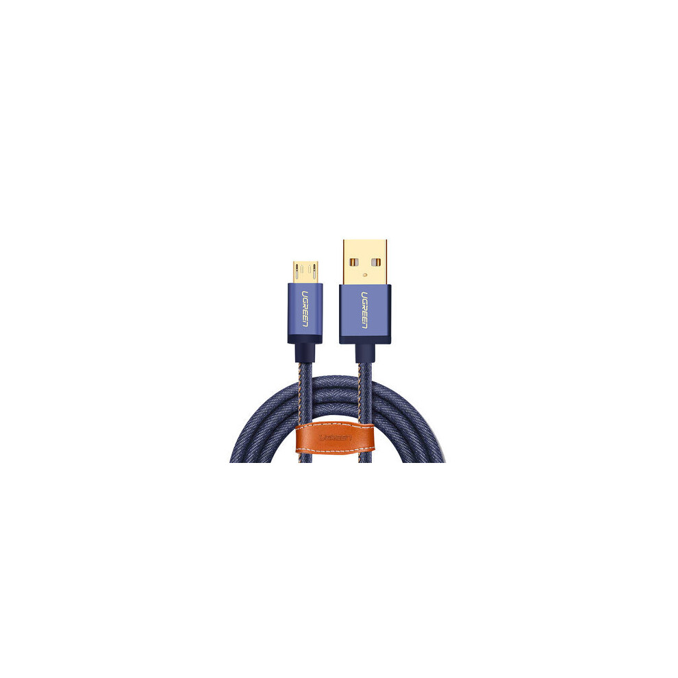 Micro Usb To Usb Denim Braided 2A Fast Charging Cable Data Cable 4191026532203