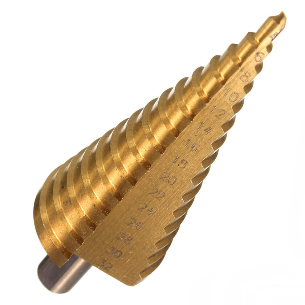Hss Triangle Shank Pagoda Step Drill Bit From 4-32 840079348555
