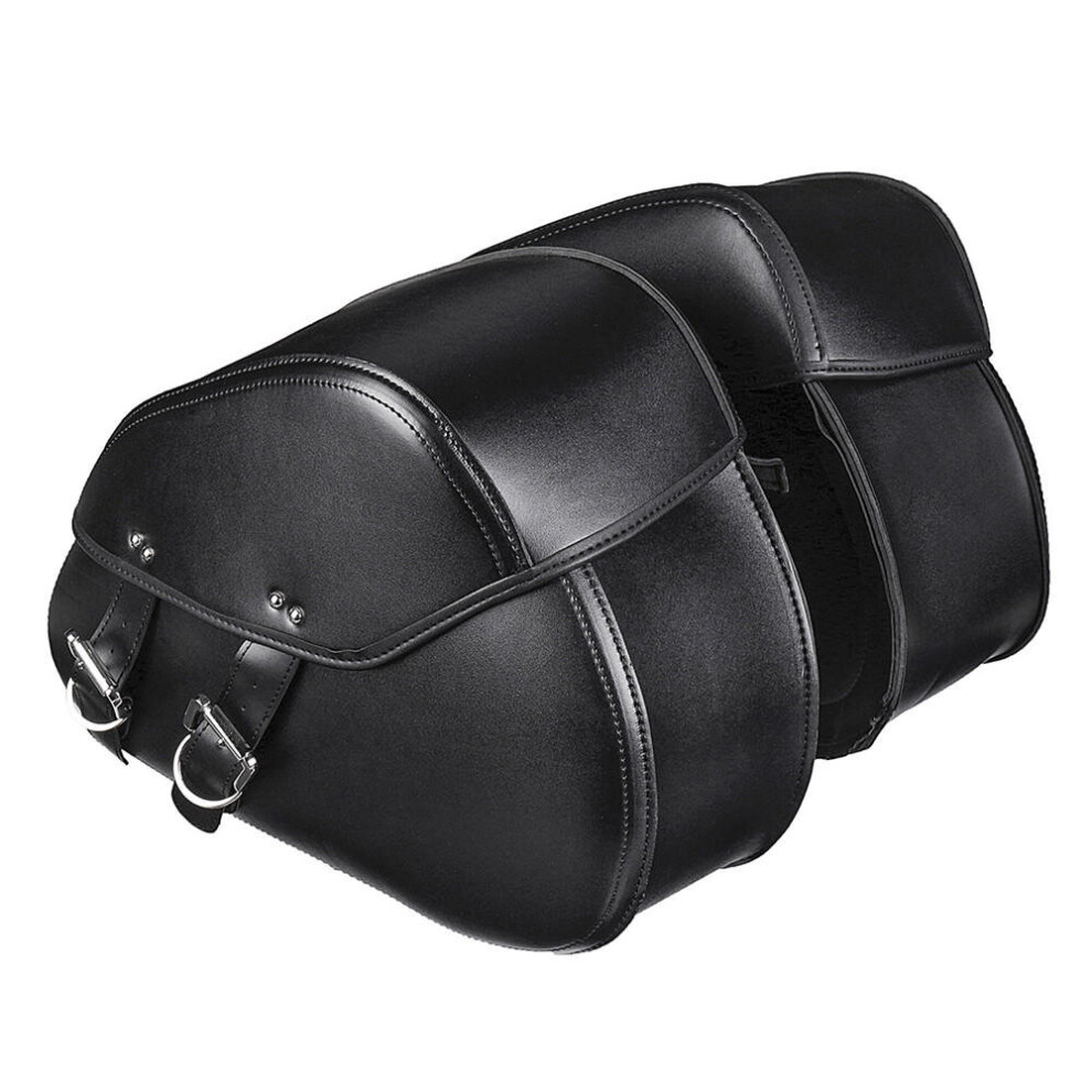A Pair Small Pu Leather Motorcycle Tool Bag Luggage Saddlebags For Harley Black 4191026504996