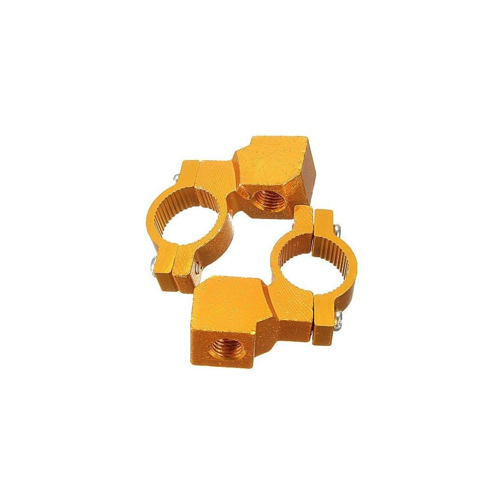 6Pcs Motorcycle Bicycle Bracket 22Mm Handlebar 10Mm Mirror Mount Holder Clamp Color Gold 840079325181