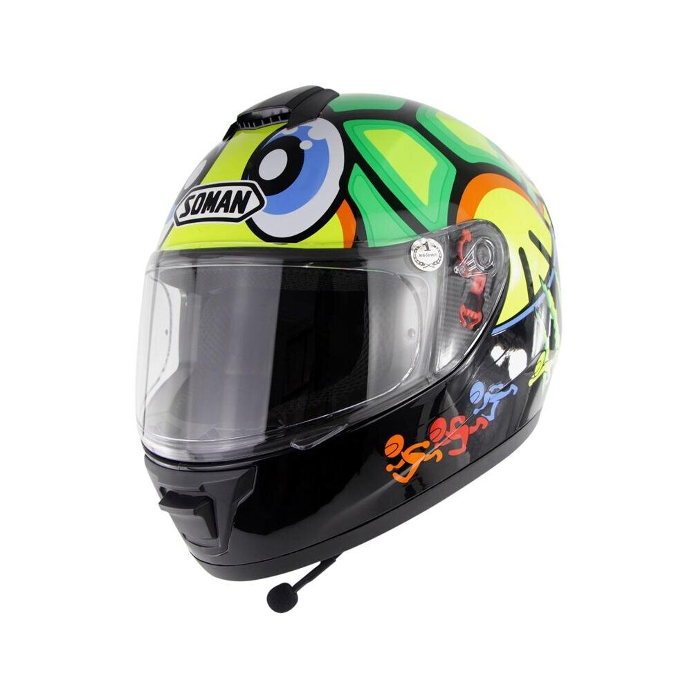 Sm962 Dot Motorcycle Helmet Full Face Motocross With Bluetooth Headset 02 Color M Size 4191026506365